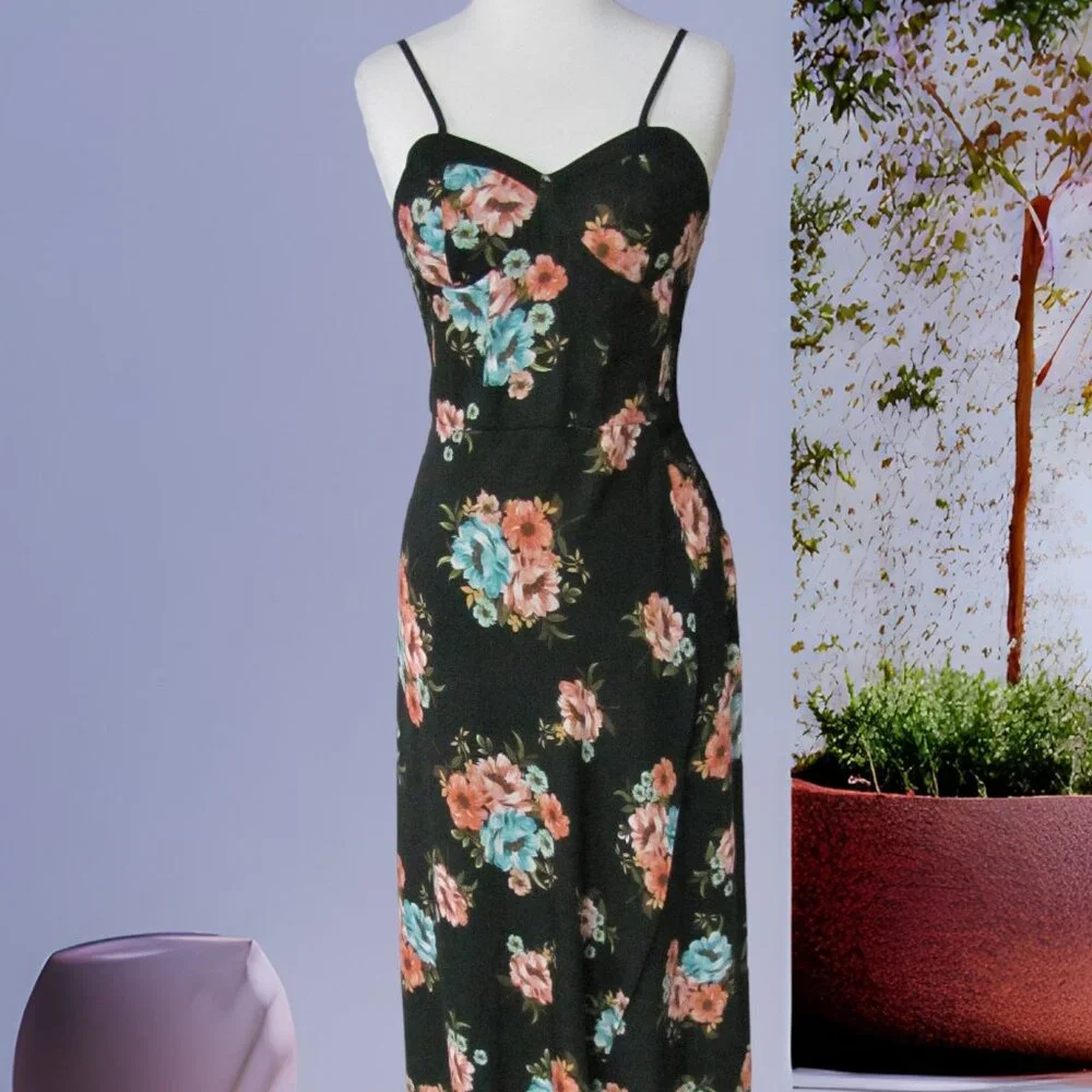 BAND OF THE GYPSIES LADIES STRAPLESS BOHO MAXI DRESS NWT - Picture 1 of 10